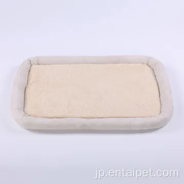 子犬の取り外し可能なパッドベッド温かい洗えるフリースマット